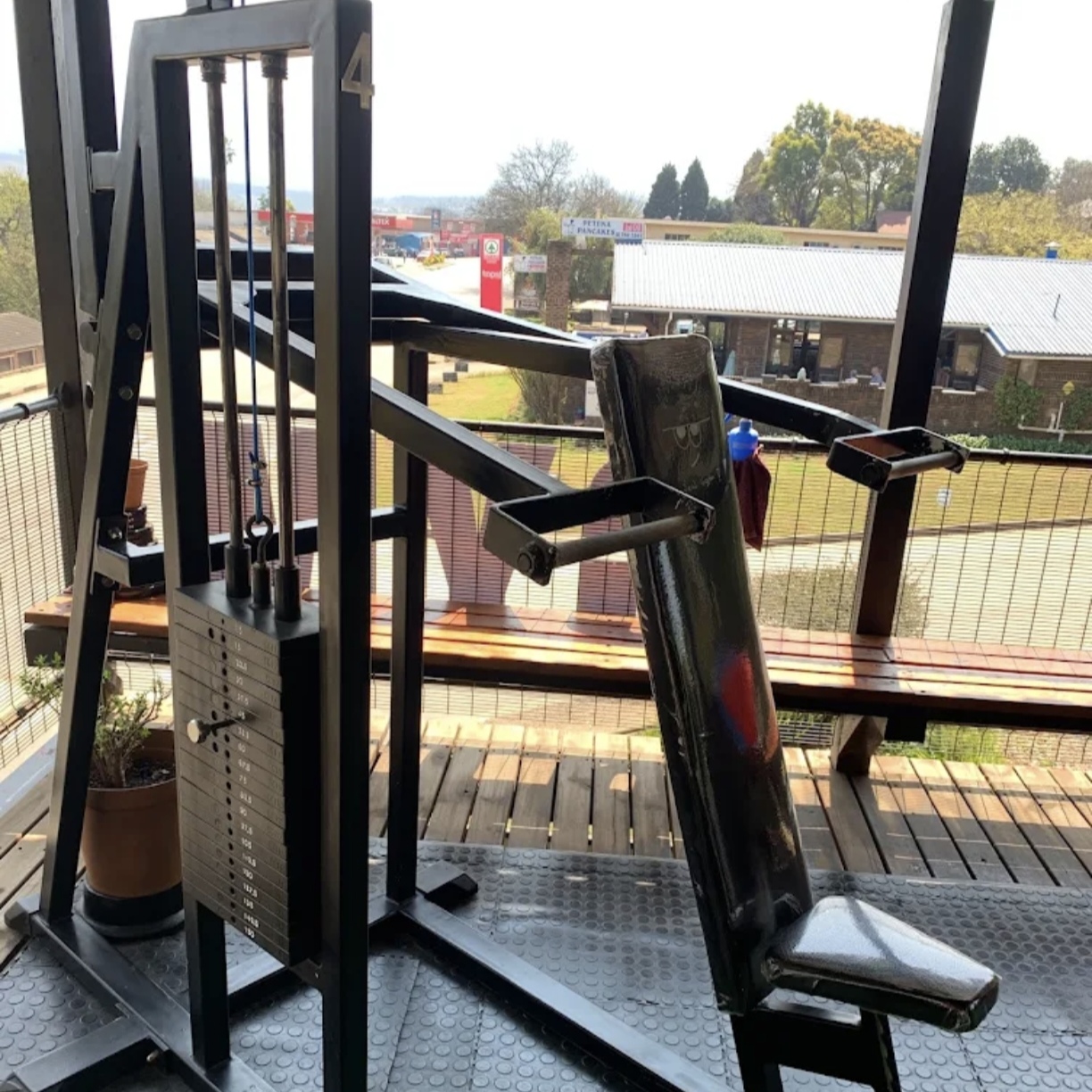 Chest press machine at Commando gym