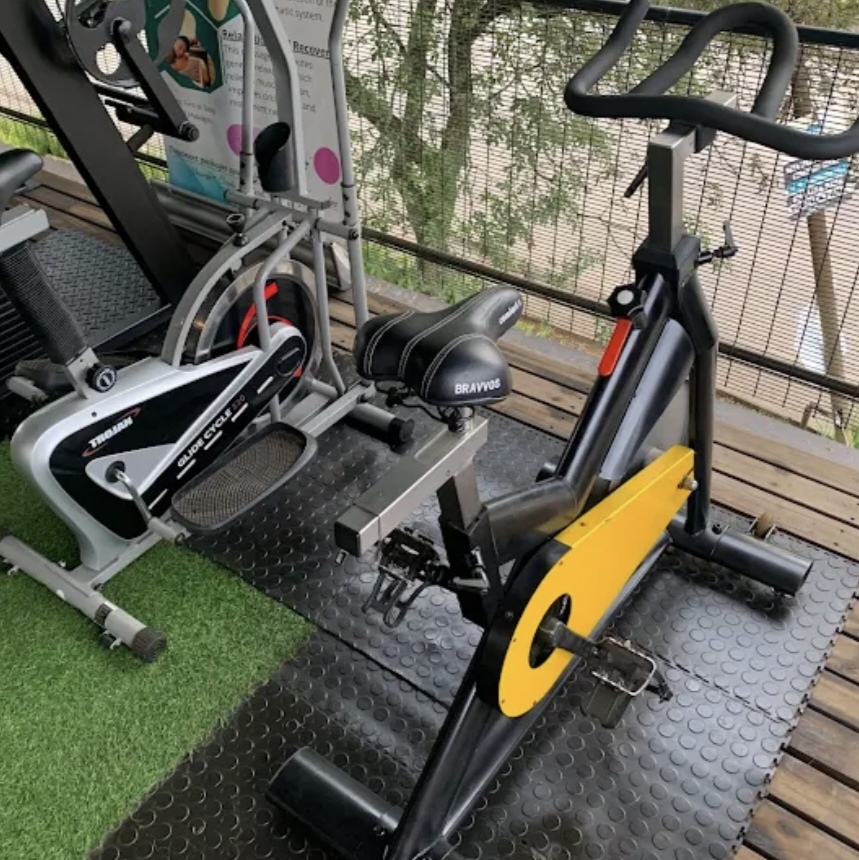 Cycling and cardio zone at Commando gym